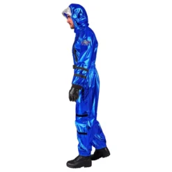 Astronautin Sininen Metallic Miesten Naamiaisasu