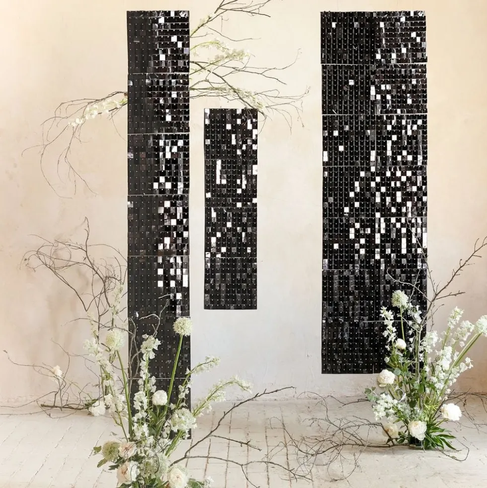 Backdrop Paljettipaneeli Musta