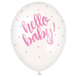 Ballongit Hello Baby Vaaleanpunainen