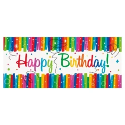 Banderolli Happy Birthday Sateenkaari