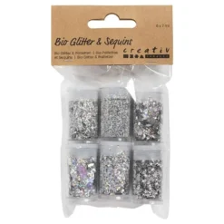 Bio-Glitter Sekoitettu Hopeasetti