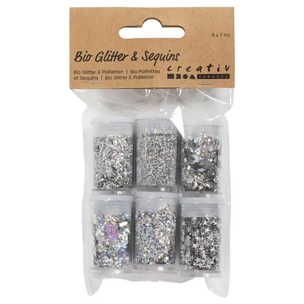 Bio-Glitter Sekoitettu Hopeasetti