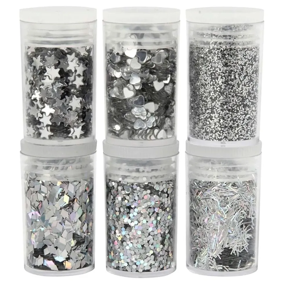 Bio-Glitter Sekoitettu Hopeasetti