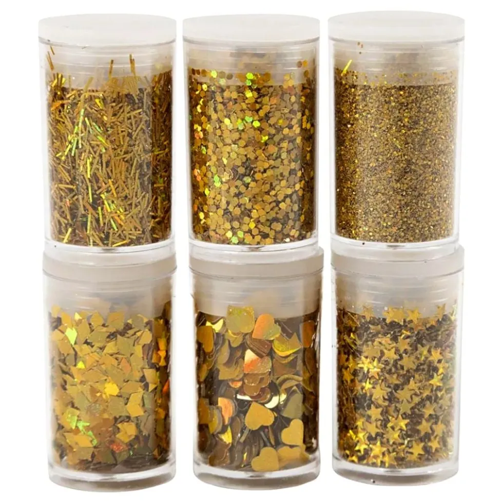 Bio-Glitter Sekoitettu Kulta Setti