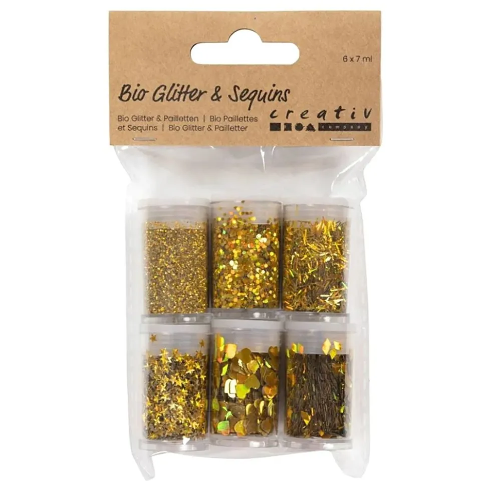 Bio-Glitter Sekoitettu Kulta Setti