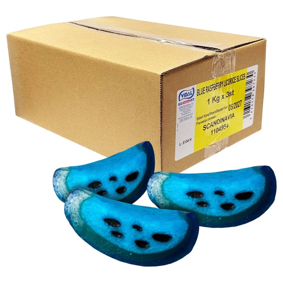 Blue Raspberry Slices Lakritsi Suurpakkaus