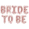 Bride To Be -kirjainilmapallot roosakultainen