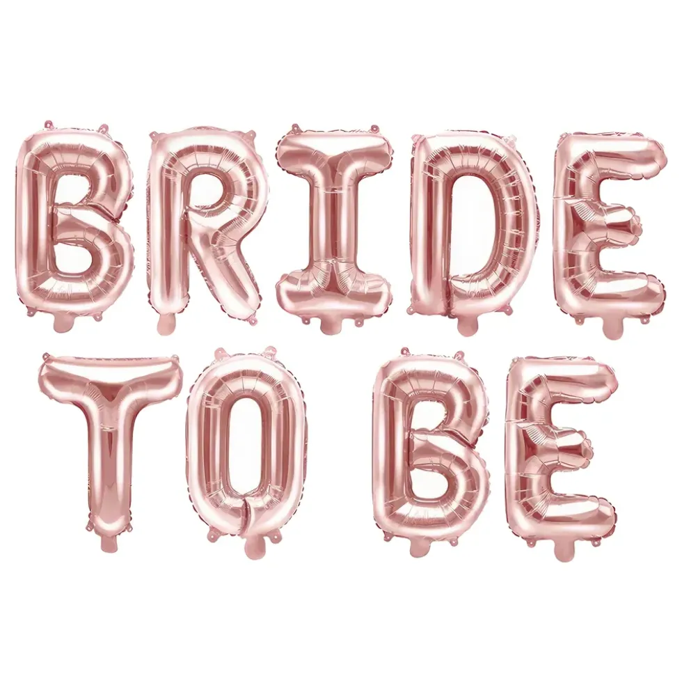 Bride To Be -kirjainilmapallot roosakultainen