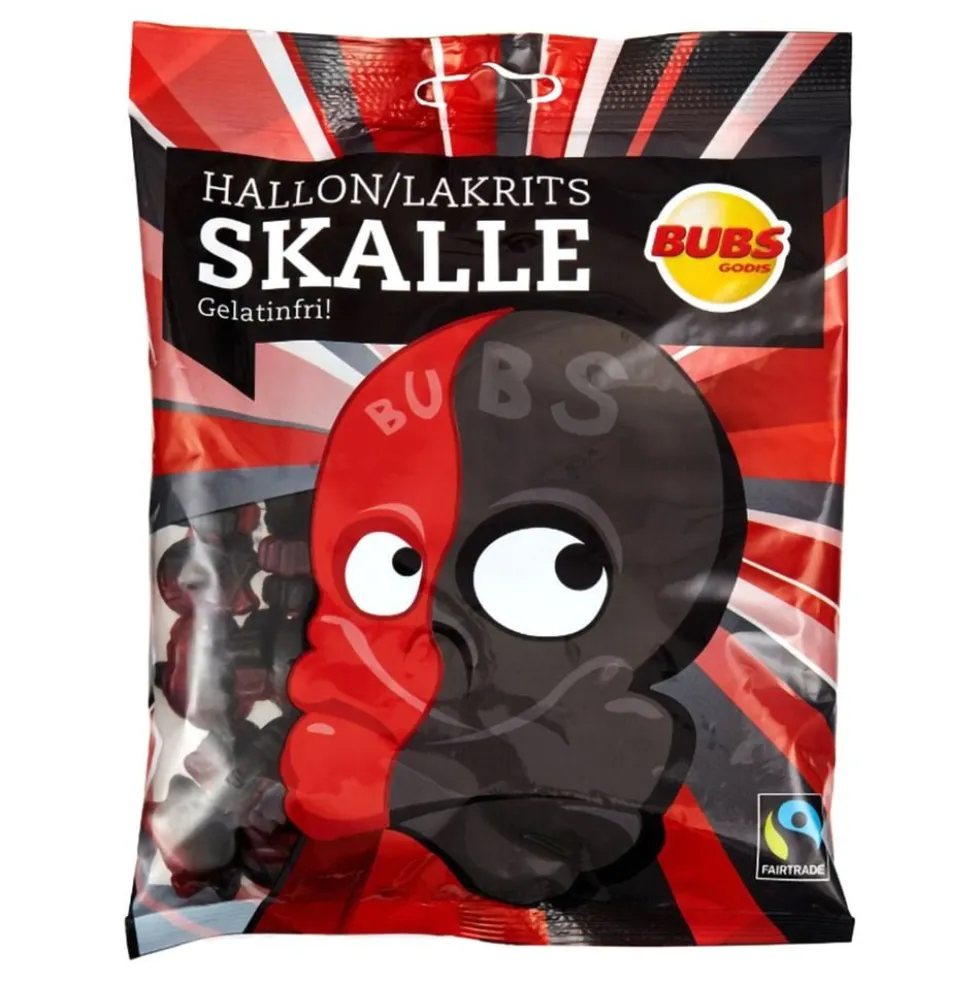 BUBS Vadelma-Salmiakki Kallot Suurpakkaus