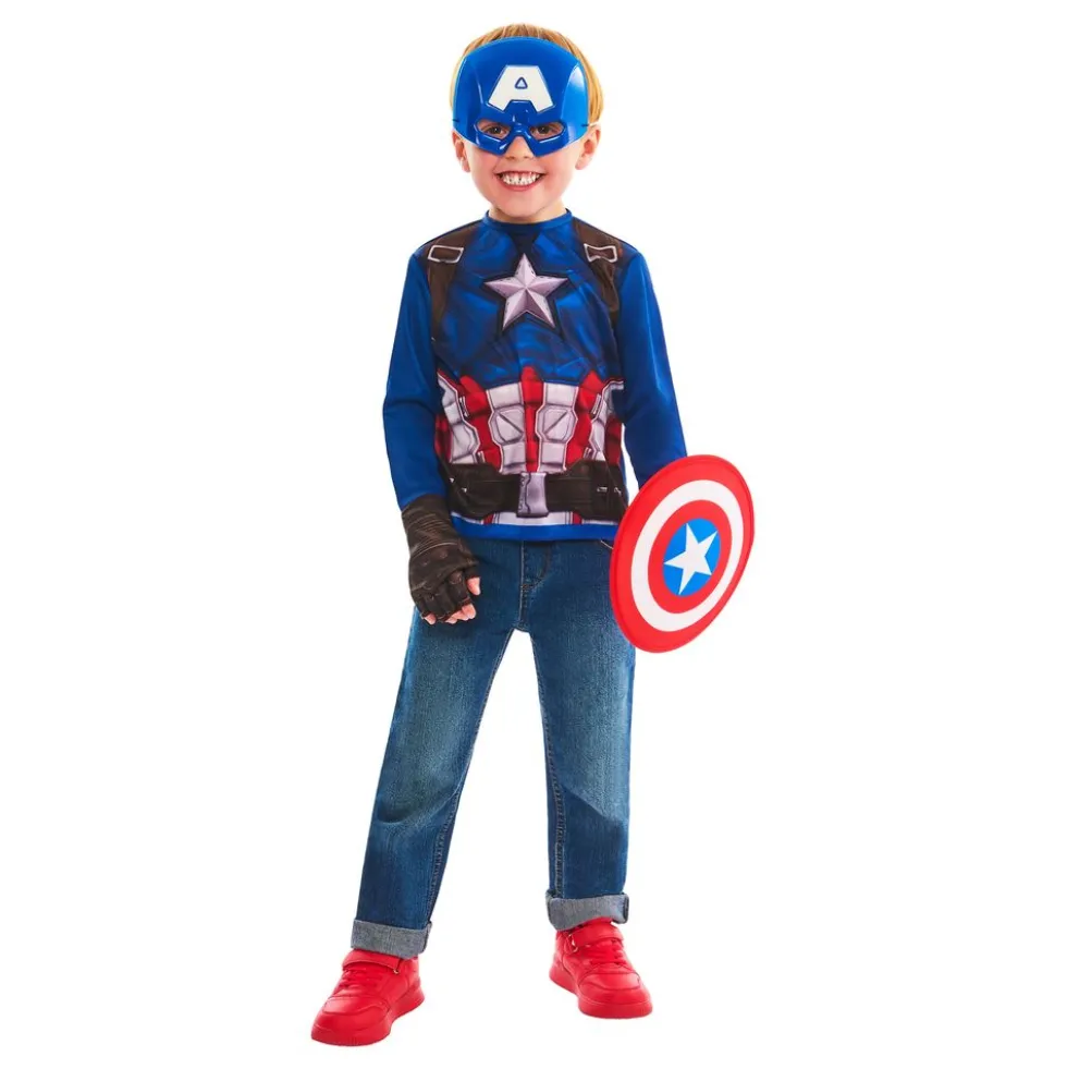 Captain America Naamiaisasusetti Lapsille Lahjapakkaus