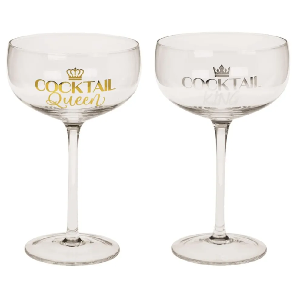 Cocktail-lasisetti King & Queen