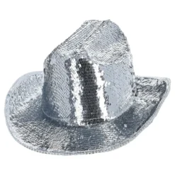 Cowboy-hattu Hopea Paljeteilla
