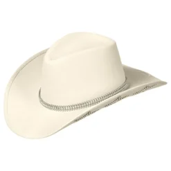 Cowboyhattu Luonnonvalkoinen Kimalletähdillä