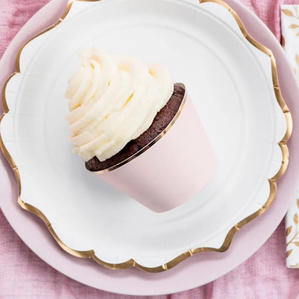 Cupcake Wrappers Vaaleapunainen/Kulta