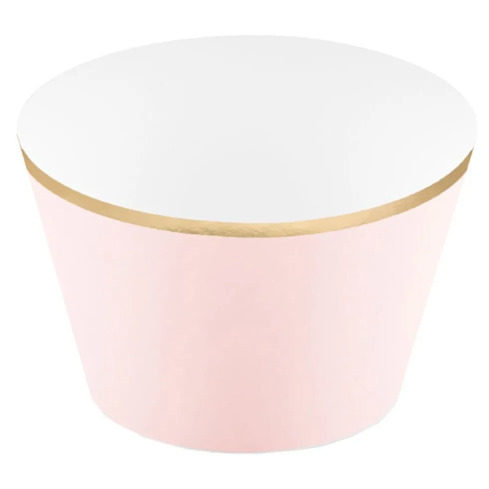 Cupcake Wrappers Vaaleapunainen/Kulta