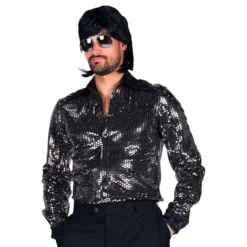 Disco Paita Miehet Musta/Hopea Deluxe