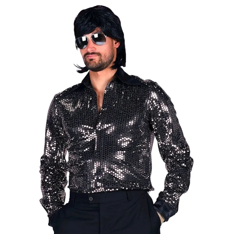 Disco Paita Miehet Musta/Hopea Deluxe