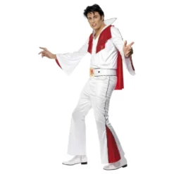 Elvis Valkoinen/Punainen Naamiaisasu