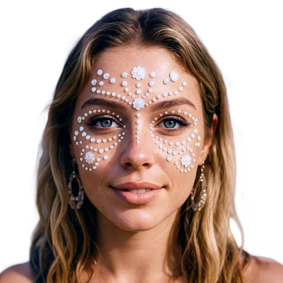 Face Jewels Helmiäiskukat