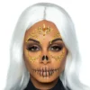 Face Jewels Sugar Skull Kulta Deluxe