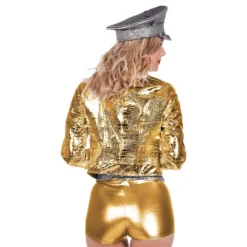 Festivaalitakki Croco Kulta Metallic