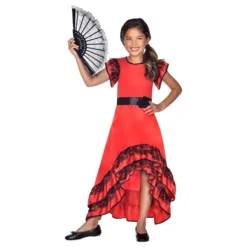 Flamenco Tanssija Lasten Naamiaisasu