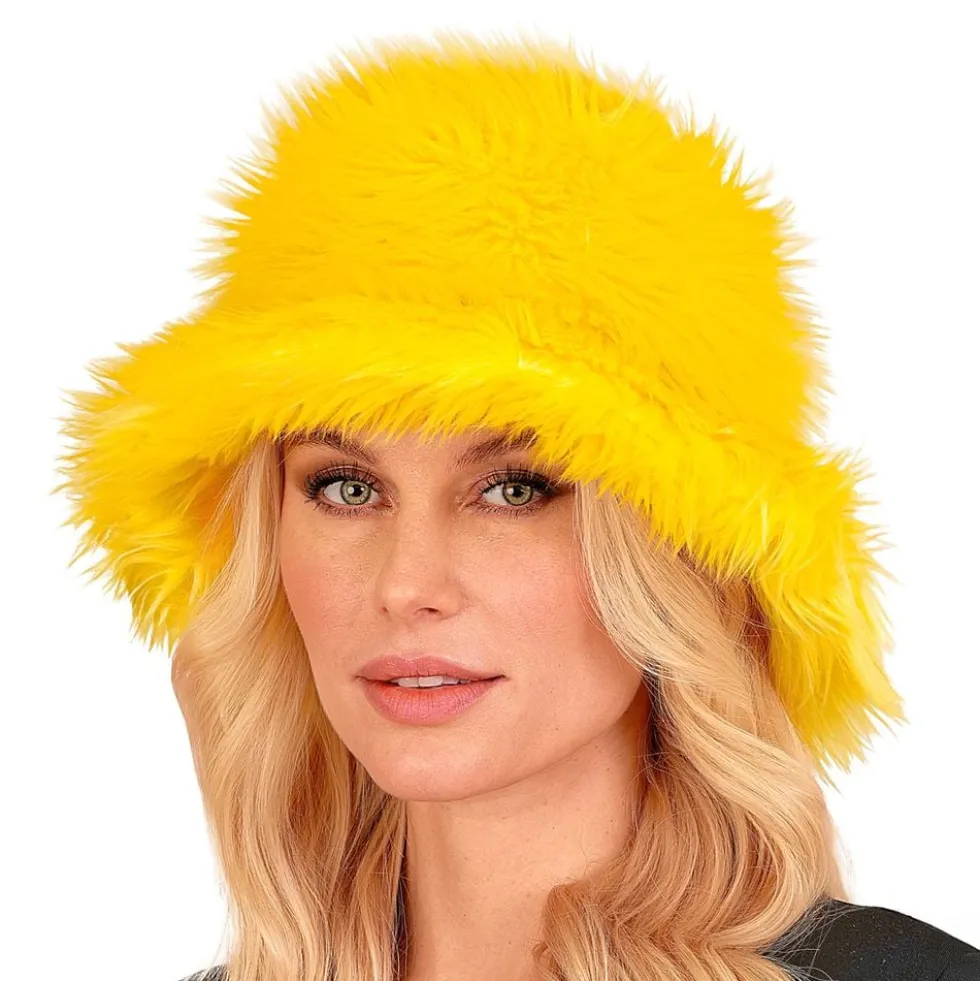 Fluffy Keltainen Bucket Hat