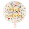 Folioilmapallo Happy Birthday Kukat