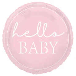Folioilmapallo Hello Baby Vaaleanpunainen