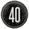 Folioilmapallo 40 Musta/Hopea