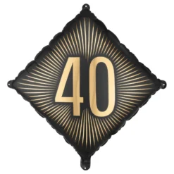 Folioilmapallo 40 Musta/Kulta