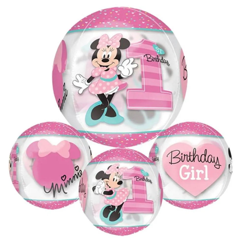 Folioilmapallo Orbz 1st Birthday Minni Hiiri