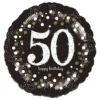 Folioilmapallo Pyöreä Sparkling Birthday 50
