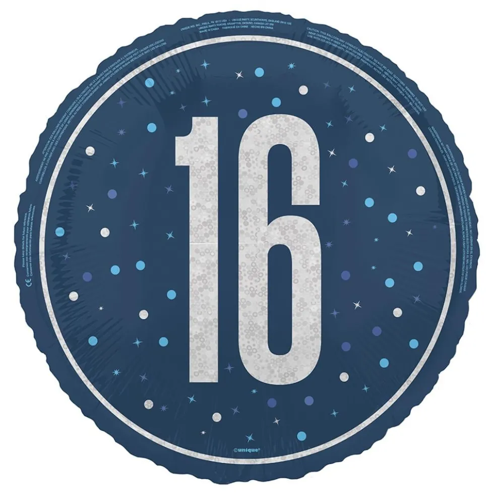 Folioilmapallo 16 Sininen/Hopea
