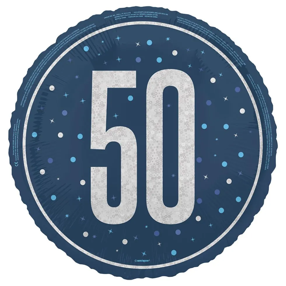 Folioilmapallo 50 Sininen/Hopea