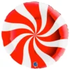 Folioilmapallo Swirly Valkoinen-Punainen
