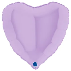 Folioilmapallo Sydän Pastelli-Violetti Matta