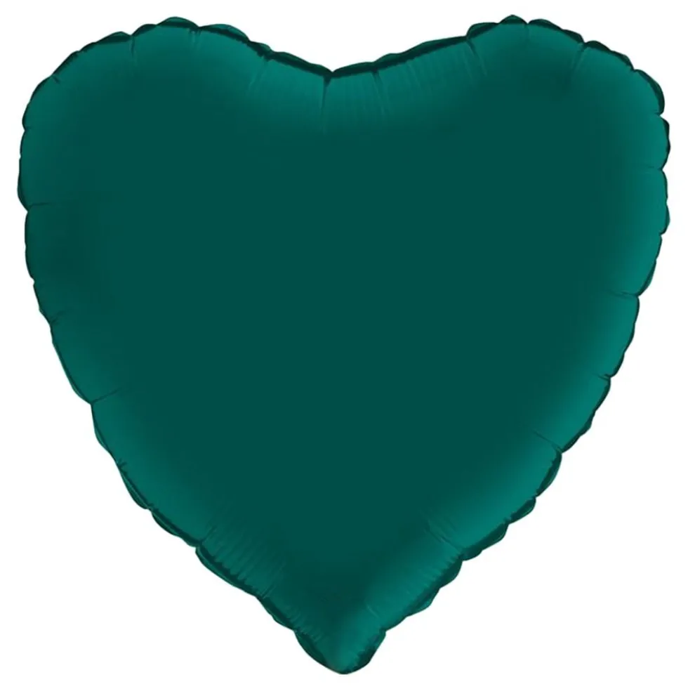Folioilmapallo Sydän Satin Emerald Vihreä