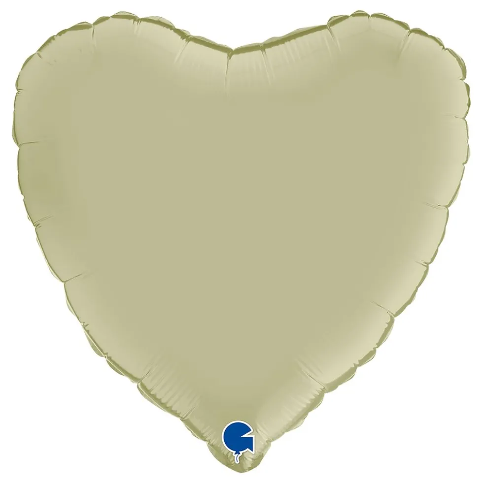 Folioilmapallo Sydän Satin Olive Green