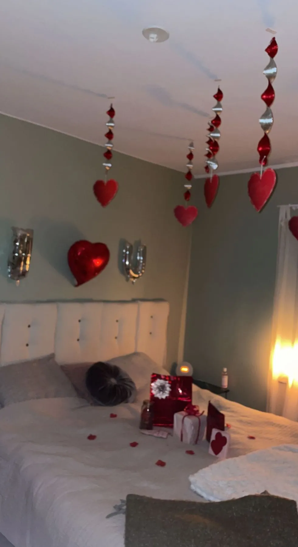 Folioilmapallot I Love U Punainen/Hopea