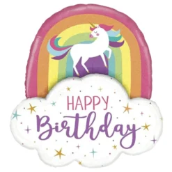 Folioilmapallo Unicorn Rainbow Birthday