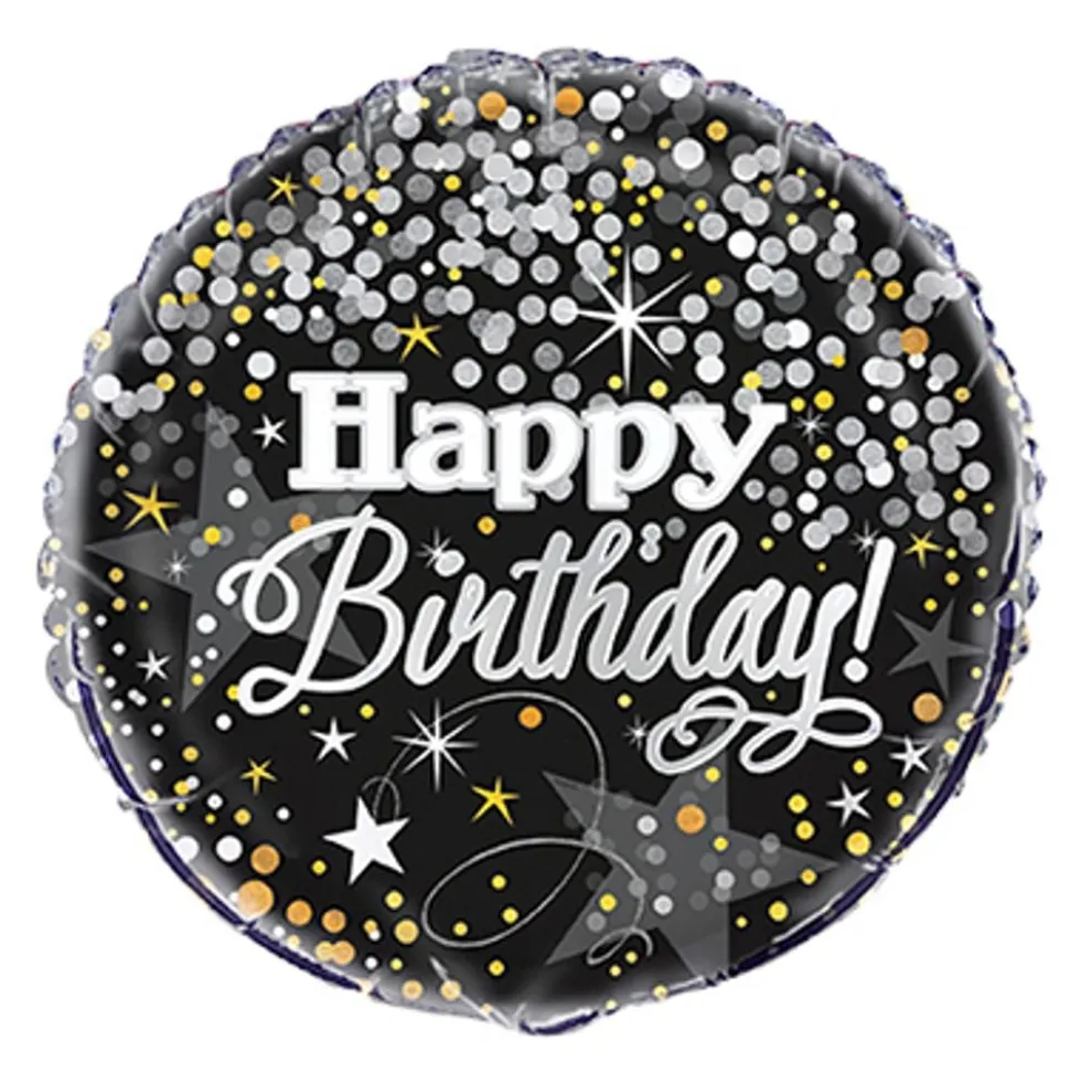 Foliopallo Glitter Happy Birthday