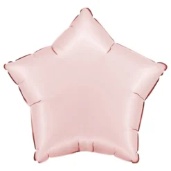 Foliopallo Tähti Satiini Pastelli Pinkki