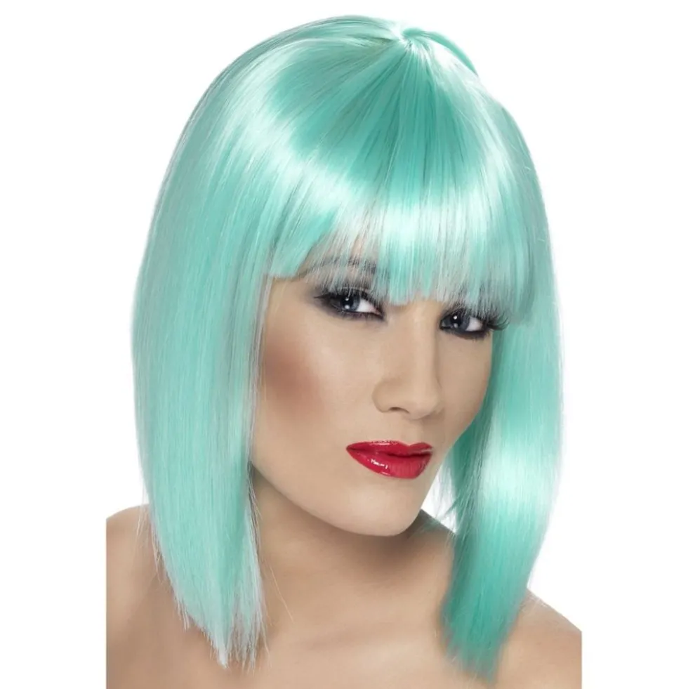 Glam Neonturkoosi Peruukki