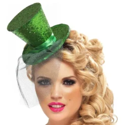 Glitterinen Vihreä Minihattu