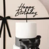 Happy Birthday -kakkukoriste akryylistä