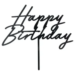 Happy Birthday -kakkukoriste akryylistä