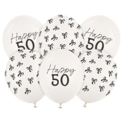 Happy 50 -ilmapallot Roseteilla