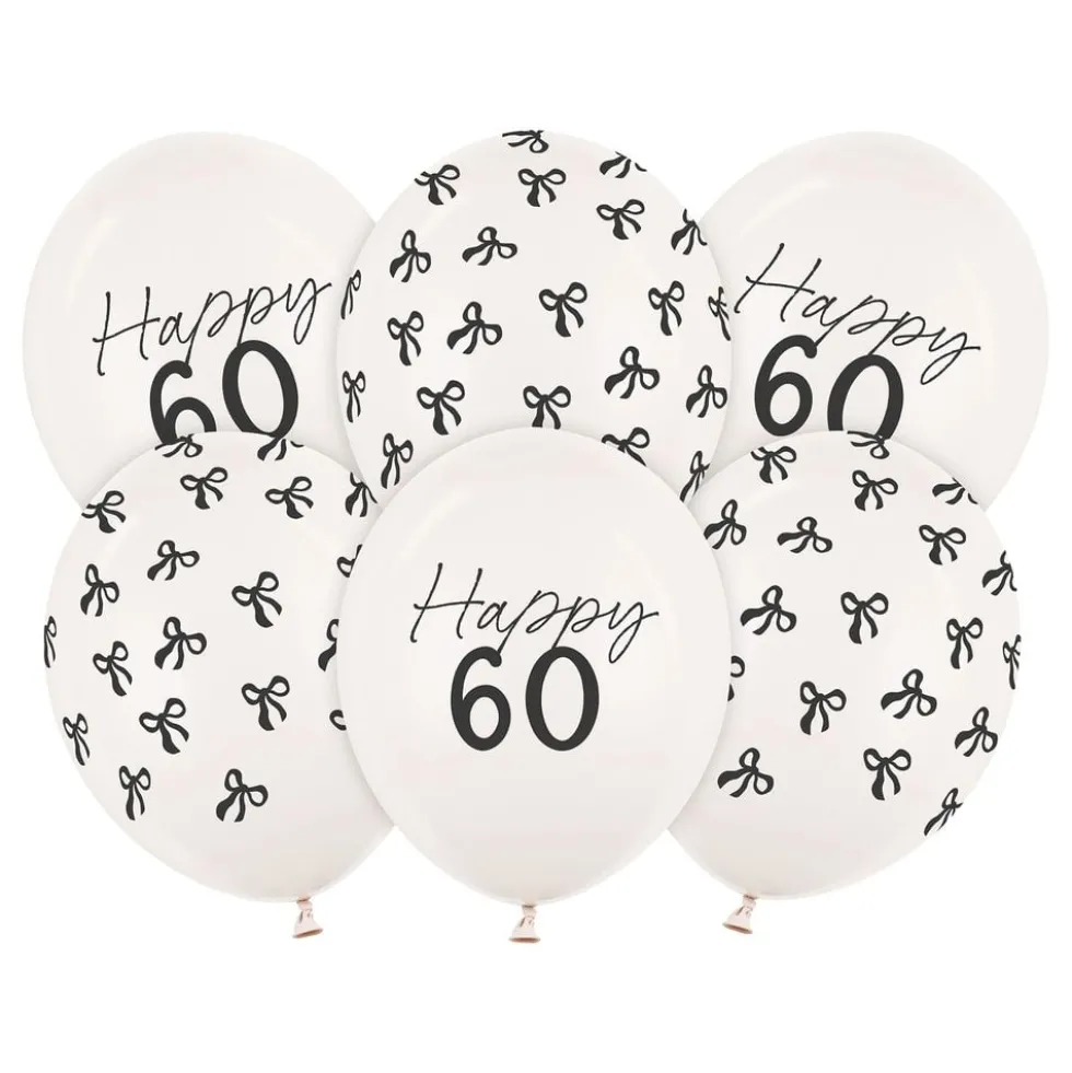 Happy 60 -ilmapallot ruseteilla