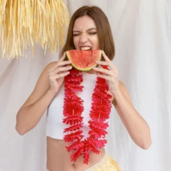 Havaijikranssi Tummanvaaleanpunainen